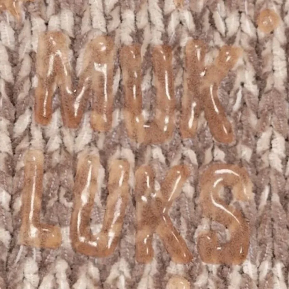 MUK LUKS Women's 2 Pack Lined Socks Faux Fur SIZE 5-7 Creme Tan NEW